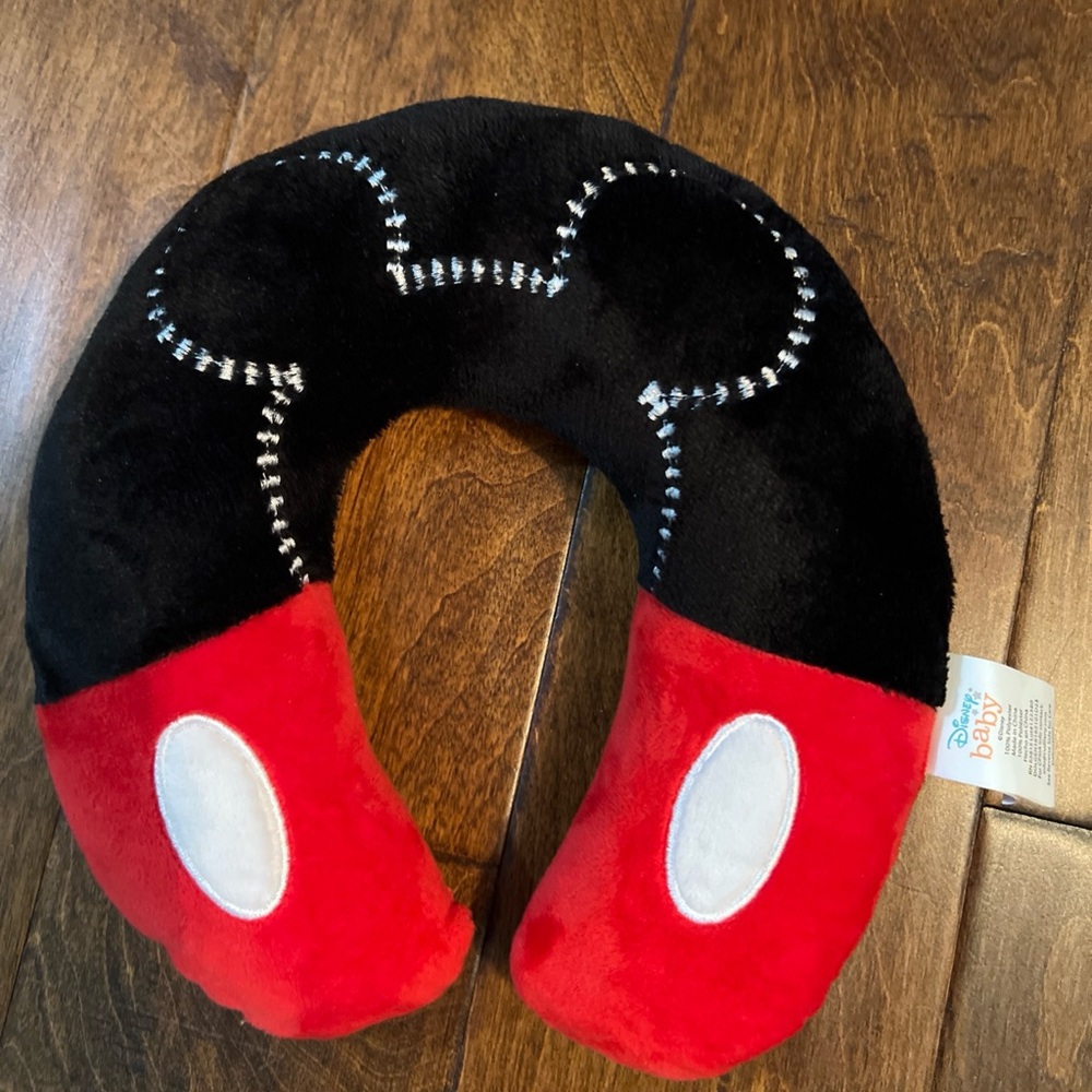 Disney Black and Red Mickey Mouse Neck Pillow